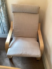 2x IKEA Poang chairs. Hillared beige with light oak veneer, great condition