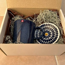 Iittala Teema Mug (Discontinued Color) KIHARA Small Plate Dotted Blue Porcelain