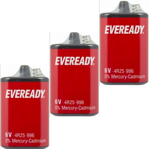 Eveready 4r25 6v batteries - 3,