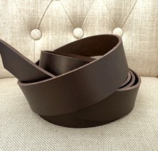 200cm long Chocolate Brown Vegetable Tanned Leather strap Belt blank 3.5mm thick