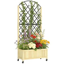 Outsunny Garden Bed w/Metal