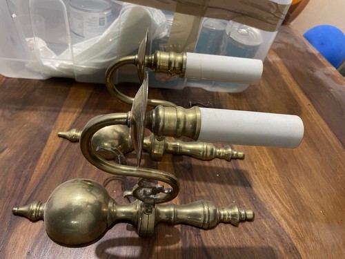 Vintage pair flemish brass - vintage,