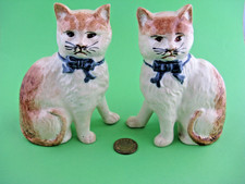 Staffordshire figures- pair of cats