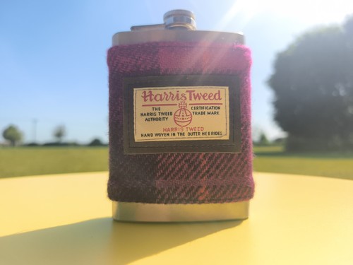 Harris tweed 8oz hip flask - 8oz, in