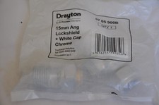 15mm Ang Lockshield + white Cap Chrome (2x)