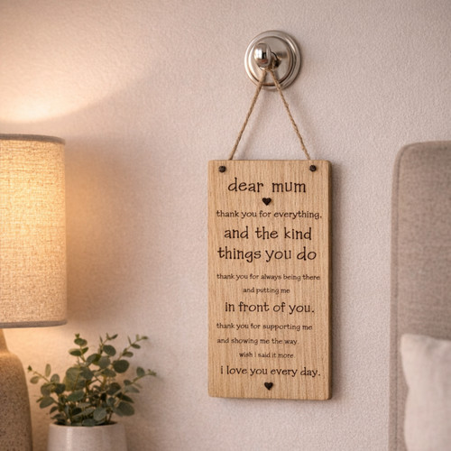 Mum hanging wooden - wooden, plaque