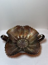 Vintage Carnival Glass Peacock