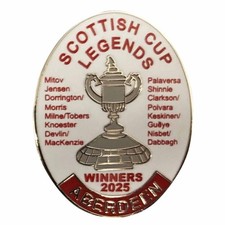New Aberdeen 2025 Cup Winners Pin Badge, Aberdeen FC Legends Souvenir Pin Badge