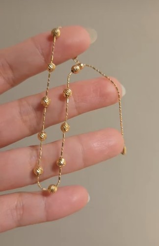 18k solid gold bracelet - 18k,