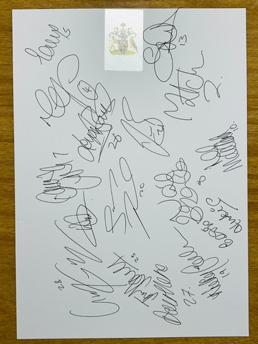 Hand signed team - team, sheet