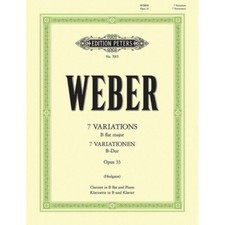 7 Variations in B Flat Major for Clarinet & Piano by Weber (EP7015) *Clearance*