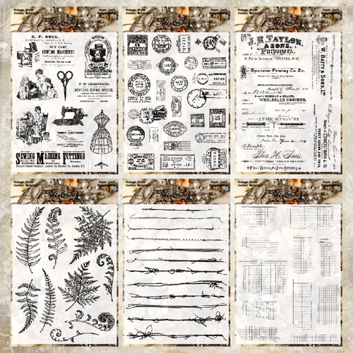Retro postmark plants clear - retro,