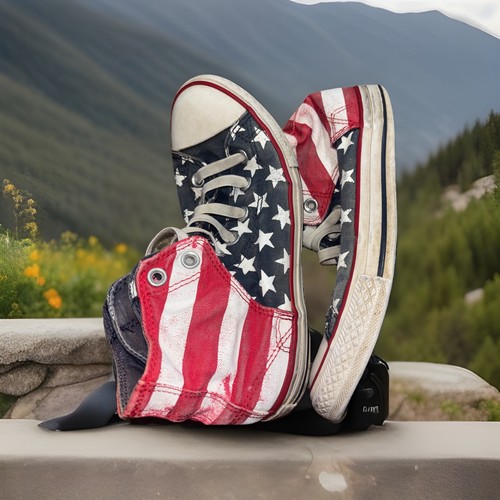 Trashed converse shoes - teen, sz