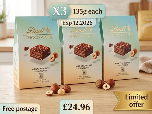 Boxlindt choco wafer milk - x3,boxlindt,