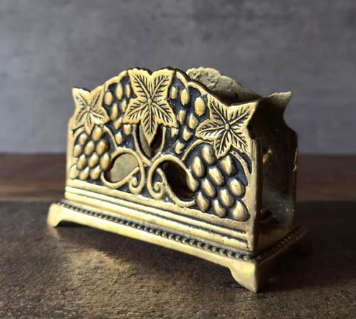 Vintage brass letter rack - vintage,