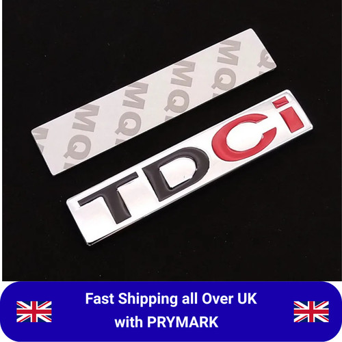 Tdci chrome red badge - red, abs
