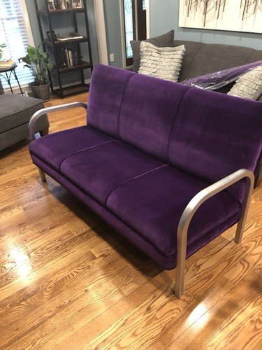 Beautiful purple velvet couch - velvet,