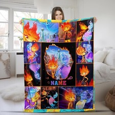 Elemental Blanket  Fire and Water Ember and Wade Fleece Blanket  WDW Magic Kingd