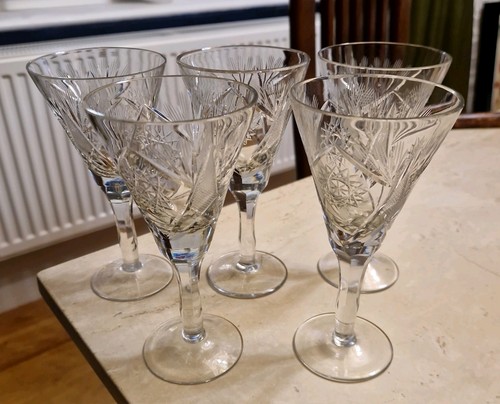 Antique set cut glass - set, 5