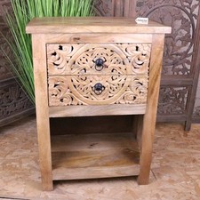 Vansura Carved Bedside Table 2