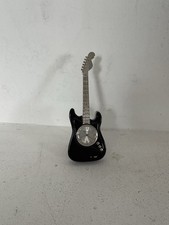 WM Widdop Standing Black Electric Guitar Novelty Collectors Miniature­ Clock