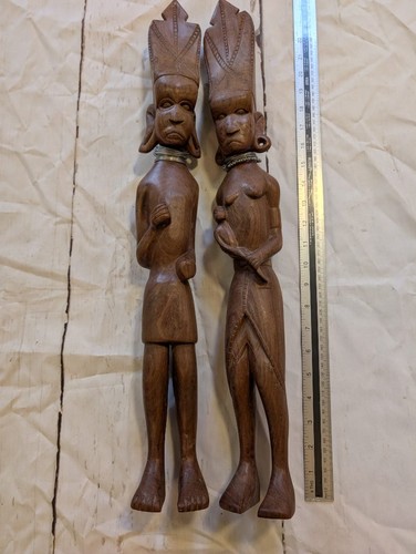 Pair hand carved - hand, wooden