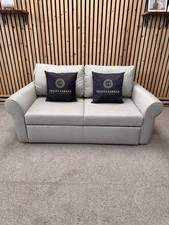 John Lewis Sansa 2 Seater Sofa Bed, Relaxed Linen Blend Biscuit RRP £1299