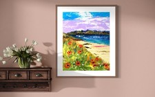 Original Ocean Poppy Painting