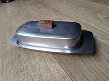 Vintage Butter Dish with lid - Stainless Steel