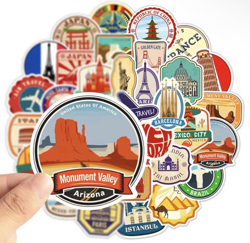 World landmark travel cartoon - world,