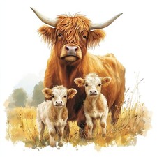 HIGHLAND COW AND CALF KITCHEN