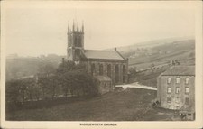 Real photo; Saddleworth church; Allen & sons 