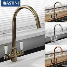 Astini Colonial Traditional Dual Ceramic Lever Monobloc Kitchen Sink Mixer Tap