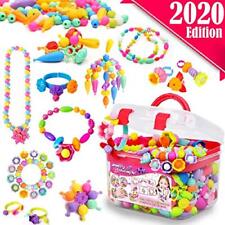 FunzBo Kids Jewelry Making Kit for Girls Toys - Snap Pop Beads Pop-Bead Art