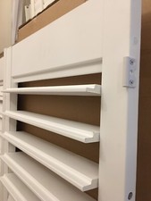 New Wooden plantation shutter blinds,  White, 175.4 cm W x 119 cm H, Z Frame