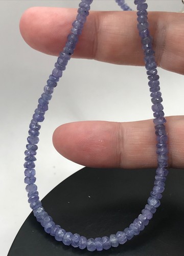 Tanzanite bead necklace - ,, solid