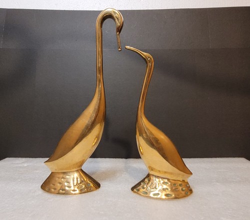 Vintage brass heron ornament - vintage,
