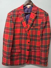 Men's OPPO SUITS Royal Stewart Tartan Suit Jacket UK44 CG E30 