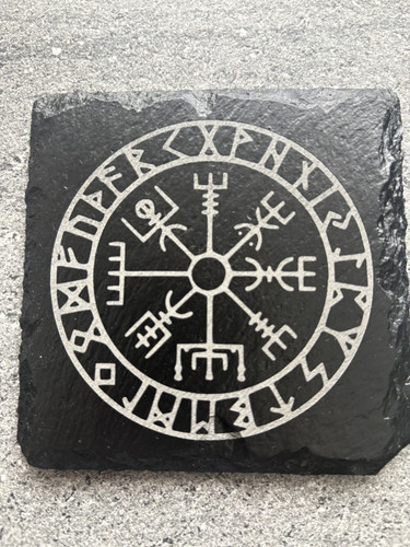 Engraved slate coaster set - engraved, of