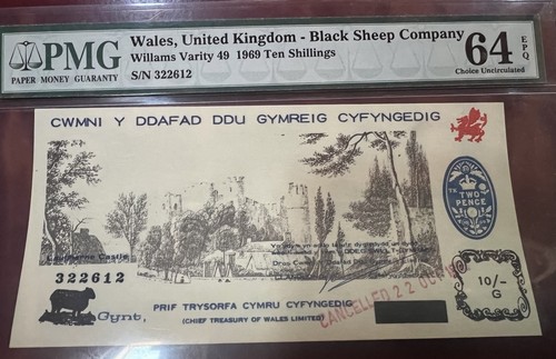 Welsh wales ten shillings bank - ten,