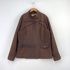 Welligogs Tina Wax Jacket Womens 16 Brown Waxed Short Outdoor Country Equestrian