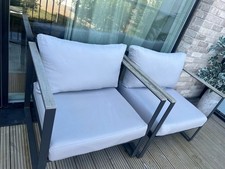 Two Skyline Chairs, For Your Garden Or Balcony, 78x80, With Mattress And Pillow
