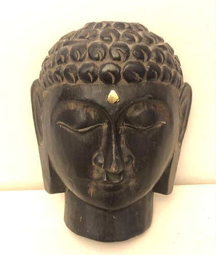 Hand carved wooden buddha - buddha, head