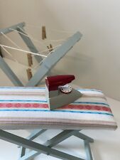 Maileg Wooden Iron And Ironing Board, Drying Rail Set, Rare And Retired