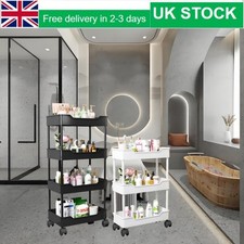 3-4 Tier Salon Hairdresser Barber Storage Trolley Cart Beauty Spa Rack on Wheels
