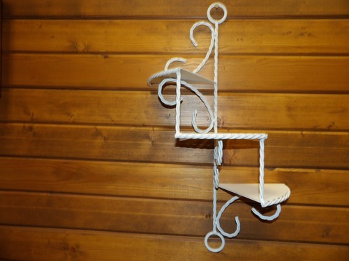 Vintage white wrought iron - white, 3