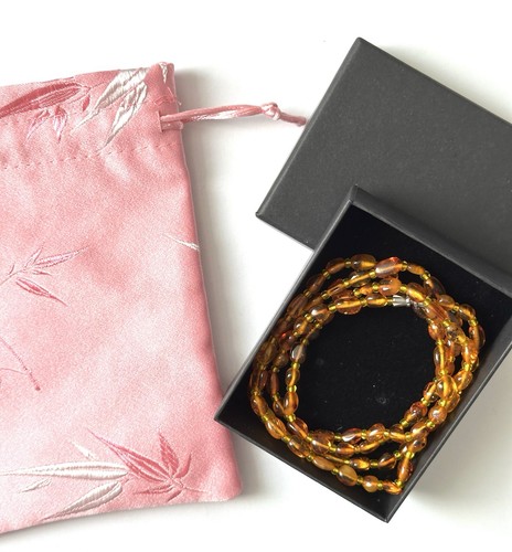 Beautiful amber bead necklace - bead,