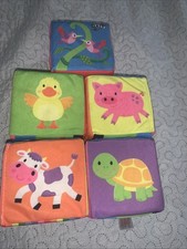 James Galt Soft Building Stacking Sensory Cubes Blocks For Babiesx5