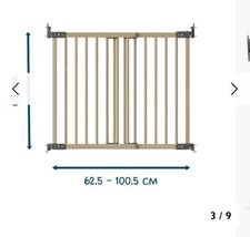 Baby Dan Wooden Super Flexi Fit Baby Safety Gate Natural Wood/Grey