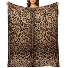 Leopard Print Skin Throw Blanket